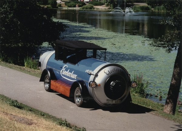 A copy of the Electrolux car, built by engineer Lars Andersson in Sundbyberg, for the company's 75th anniversary